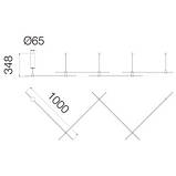 Модульна люстра SK 8878 L 4*1000 + J5 Brass (8m), фото 3