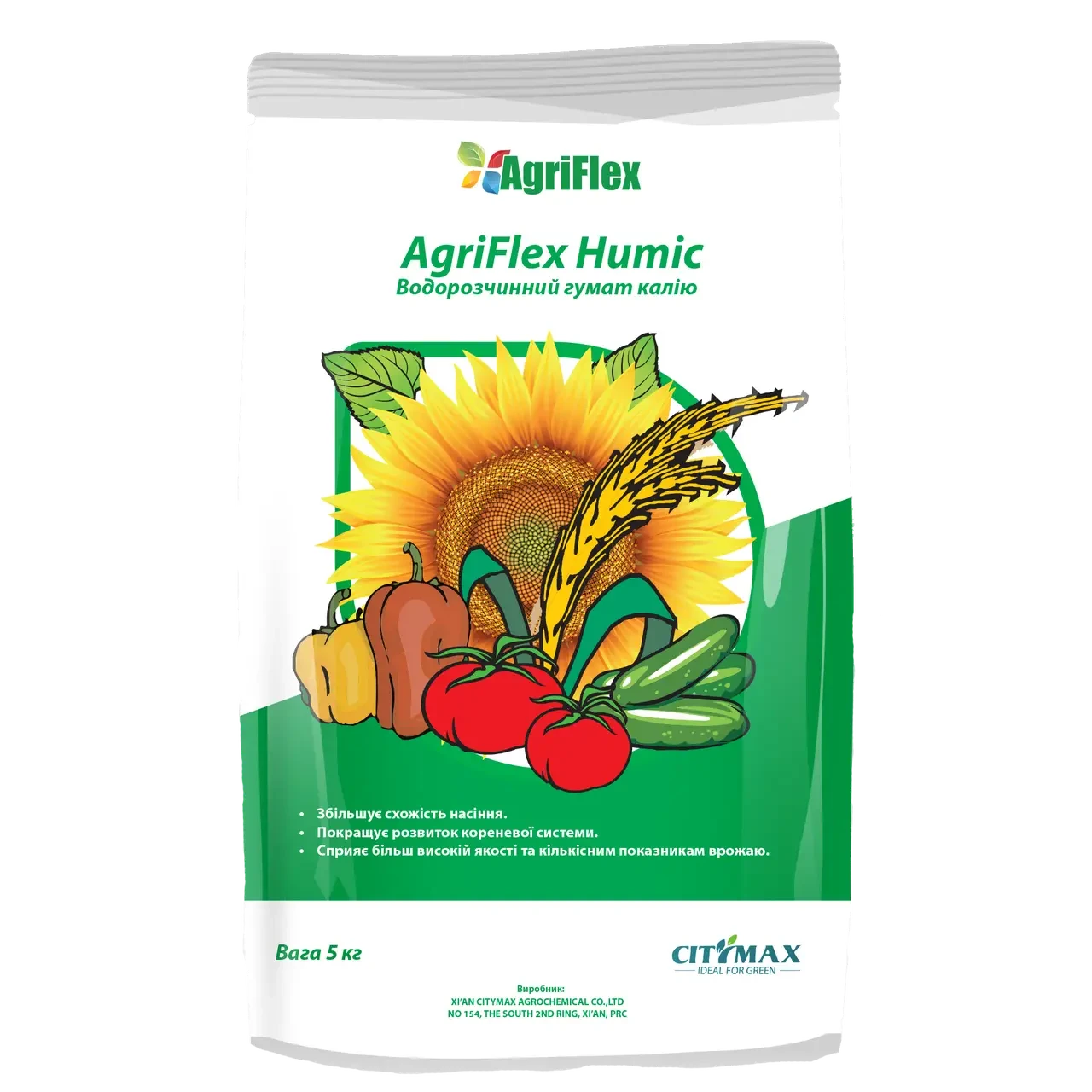 Агріфлекс Гумат Калію (Agriflex Humic) CityMax 25кг