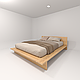 Ліжко двоспальне "Роса" з натурального дерева, фото 2