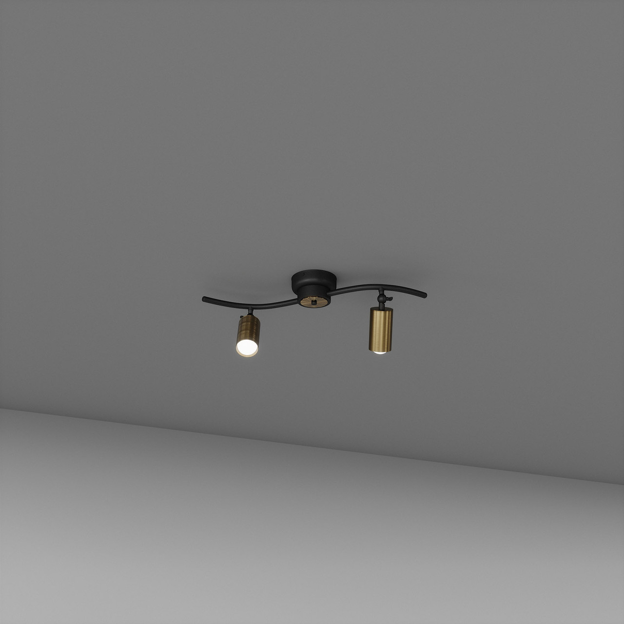 Стельовий світильник SV0040-2 BK+GD, фото 1