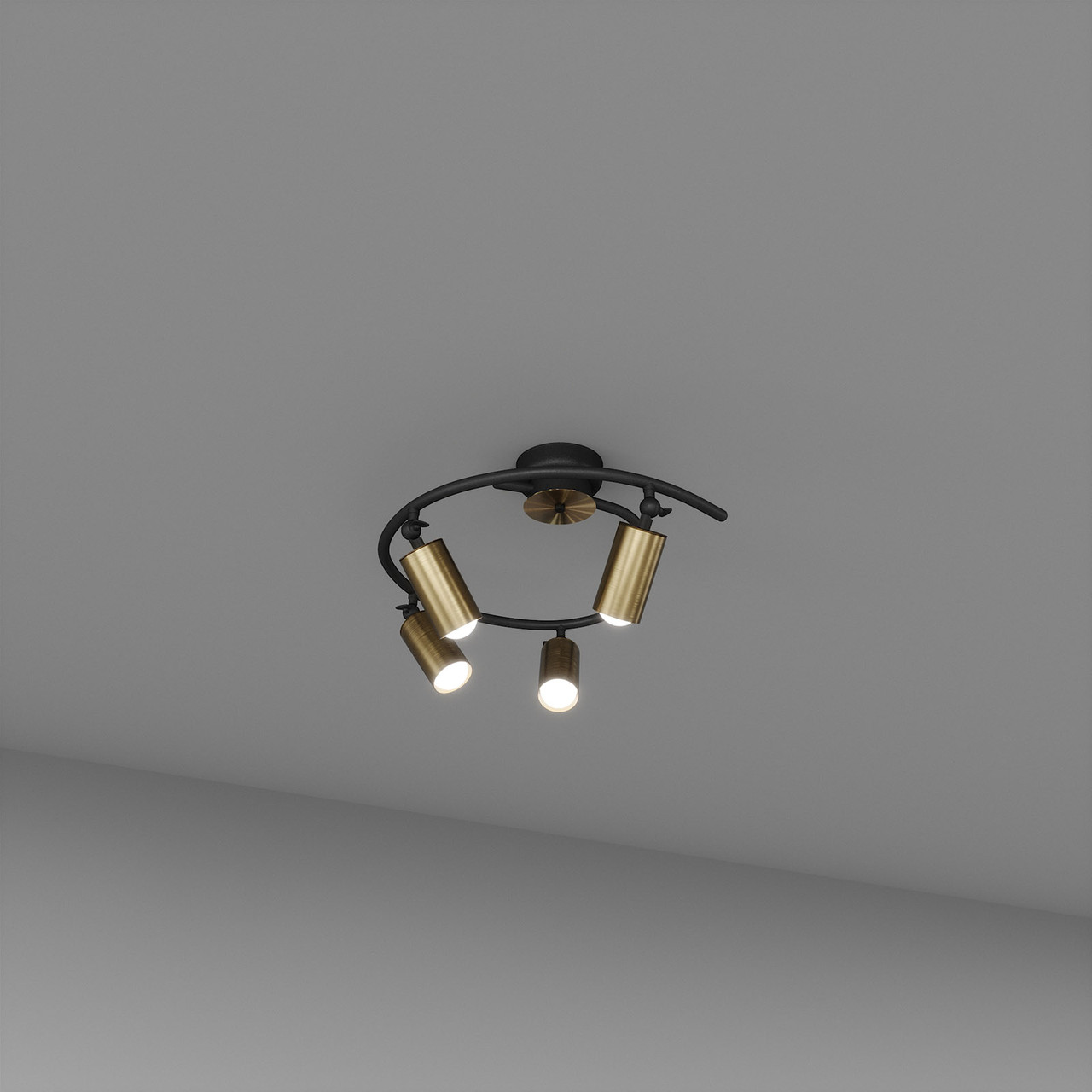 Стельовий світильник SV0042-4 BK+GD, фото 1