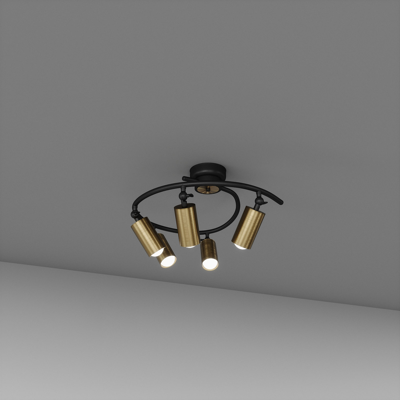 Стельовий світильник SV0043-5 BK+GD, фото 1