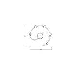 Стельовий світильник SV0043-5 BK+GD, фото 2