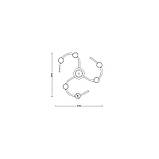 Стельовий світильник SV0045-6 BK+GD, фото 2