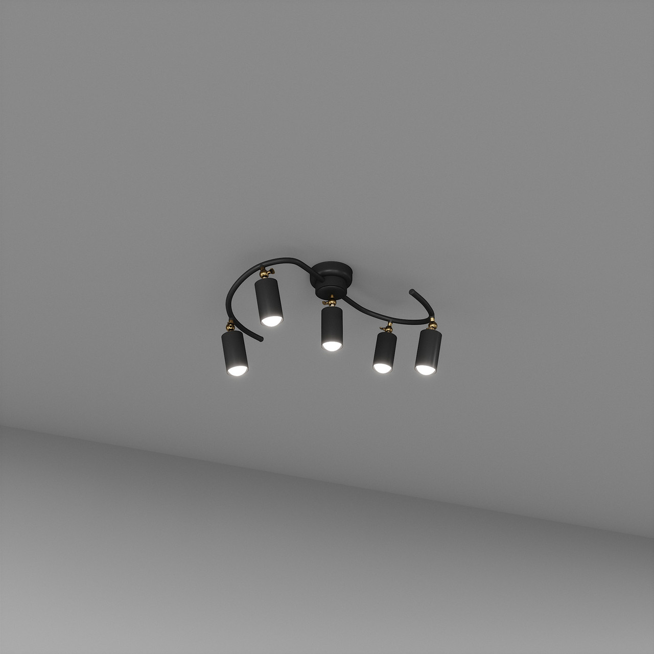 Стельовий світильник SV0046-5 BK+GD, фото 1