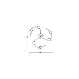 Стельовий світильник SV0047-7 BK+GD, фото 2