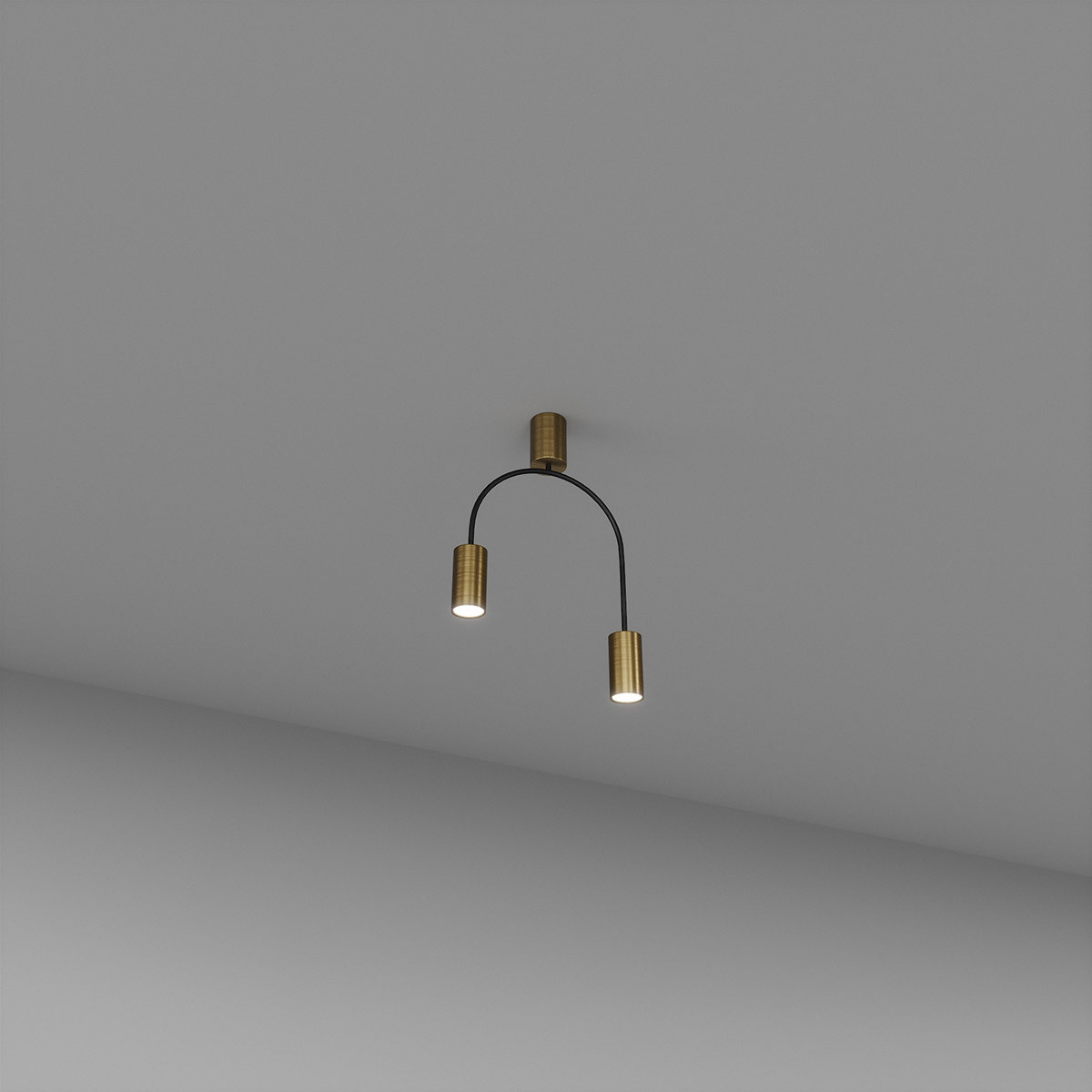 Стельовий світильник SV0055-2 BK+GD, фото 1