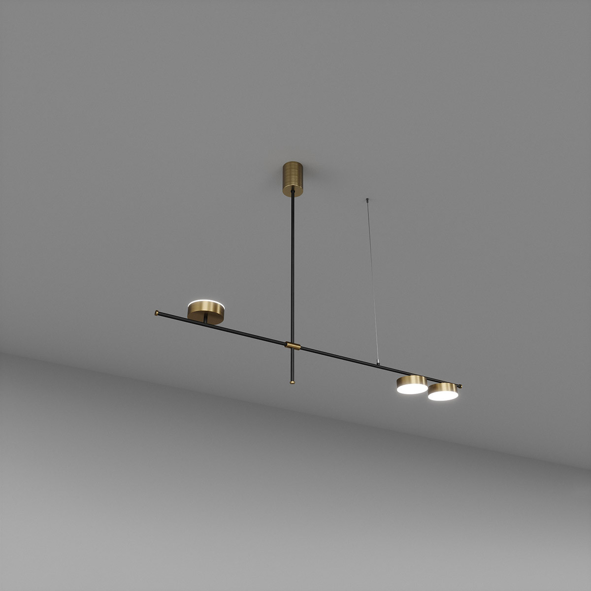 Підвіс SV0057-3 BK+GD 3000К, фото 1