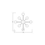 Стельовий світильник SV0058-8 BK+GD 4000К, фото 2