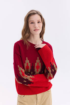 Джемпер oversize  "Аліса" (вишня, червоний, бордо, карамель), фото 1