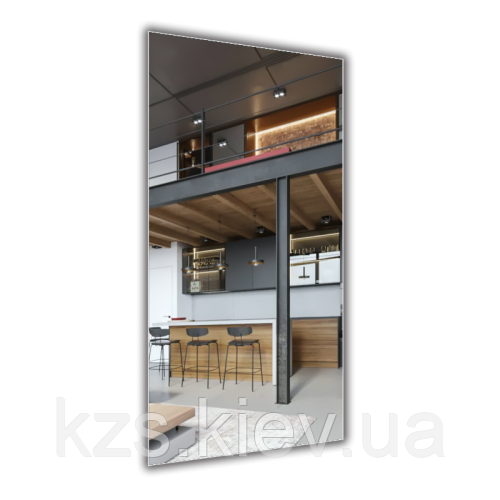 Дзеркало в алюмінієвій рамі 1200 х 600 мм., фото 1