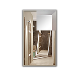 Дзеркало в алюмінієвій рамі 1100 x 600 мм., фото 2