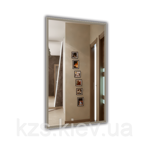 Дзеркало в алюмінієвій рамі 1100 x 600 мм., фото 1