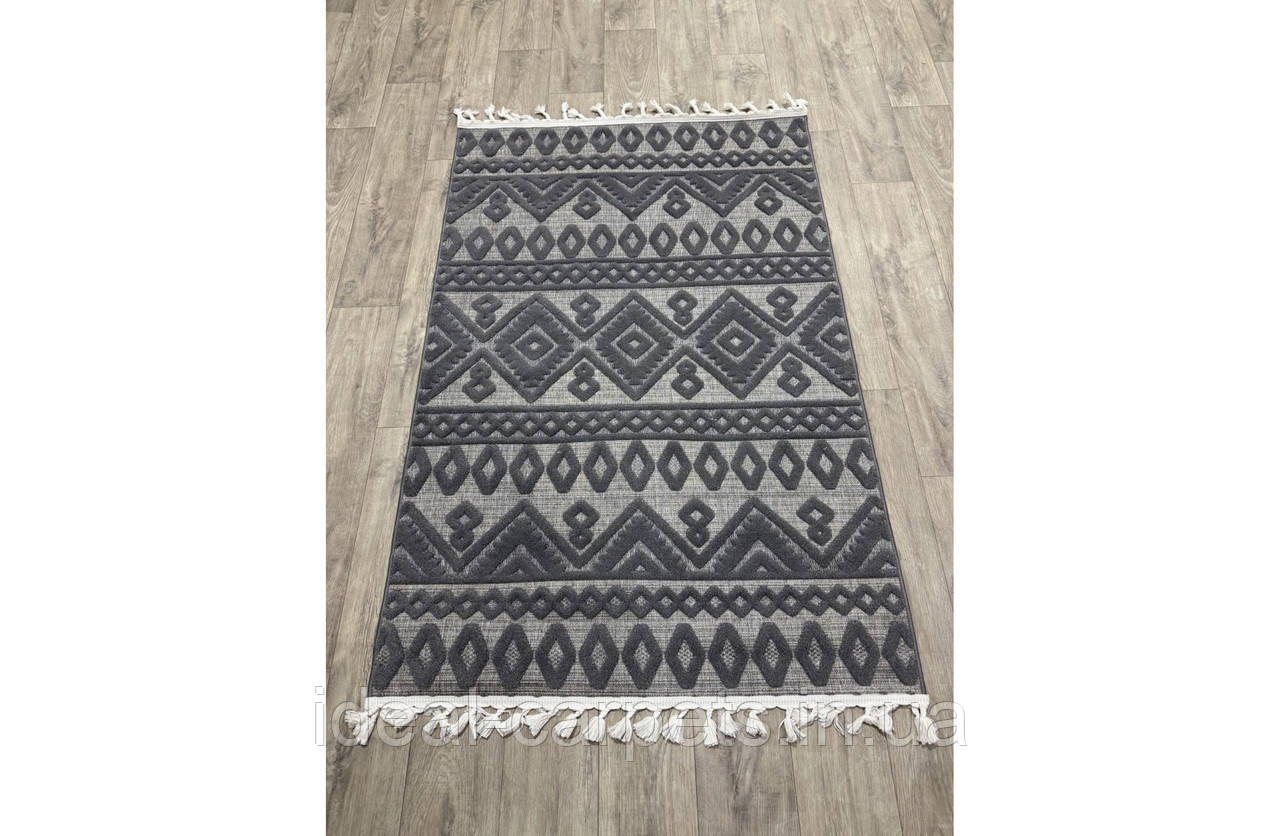 Килим Vita 1.6х2.3м прямокутний 0622 Антрацит, фото 1