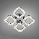 Світлодіодна люстра 50 Вт з підсвічуванням основи та пультом д/к колір каркасу хром D-S3316/4HR LED 3color, фото 3