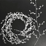 Декоративна гірлянда з акриловими кристалами для дому та святкового декору 1 м Прозорий