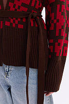 Кардиган "Лія" (шоколад, вишня), фото 4