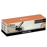 Дверний доводчик RUHHY 26782 з важелем 40–65 кг, універсальний, чорний, фото 7