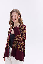 Кардиган "Лія" (бордовий, карамель), фото 2