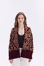 Кардиган "Лія" (бордовий, карамель), фото 3