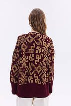 Кардиган "Лія" (бордовий, карамель), фото 5
