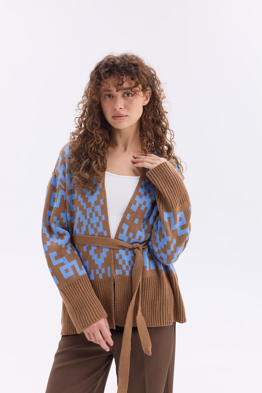Кардиган "Лія" (карамель, блакитний)