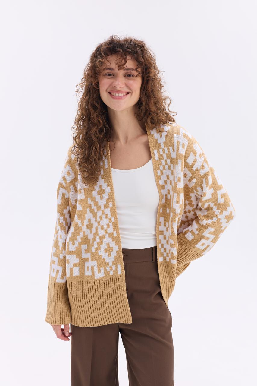 Кардиган "Лія" (беж, білий)