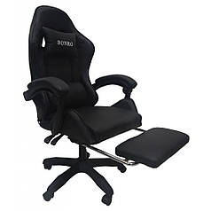 Крісло геймерське Bonro B-945 чорне з підставкою для ніг