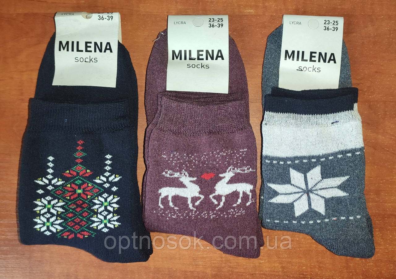 Махрові жіночі  носки "Milena". Р. 23-25 (36-39).Асорті., фото 1