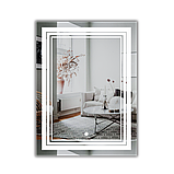 Дзеркало з LED підсвічуванням і сенсорним вимикачем 800 х 600 мм, фото 2