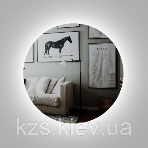 Дзеркало з LED підсвічуванням Д-600 мм., фото 1