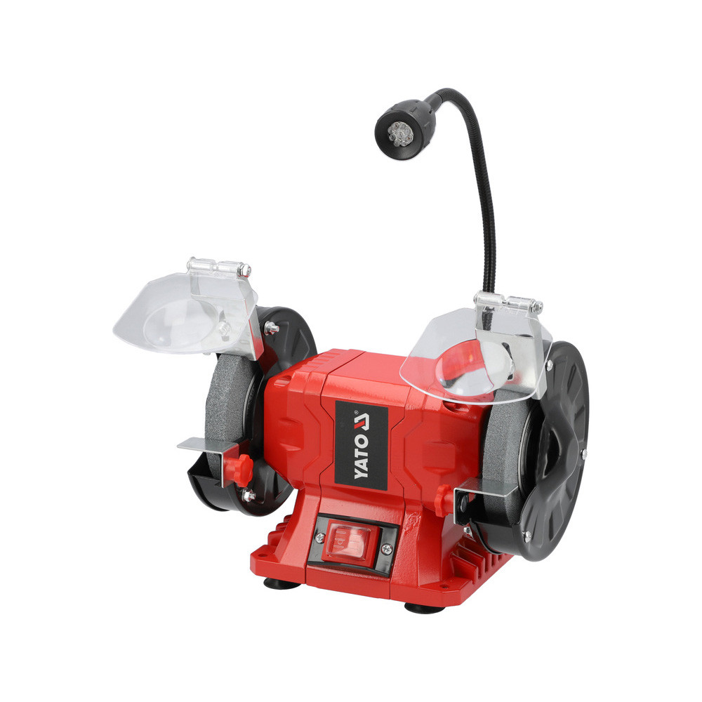 Точильний верстат від електромережі 230 В (250 Вт) 2 диски Ø= 150/20х12.7 мм Yato YT-822103, фото 1