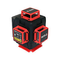 Рівень лазерний на 4-площині зелений промінь (30 м) 2 Li-Ion акумул 3.7V + міні-штатив Yato YT-30417