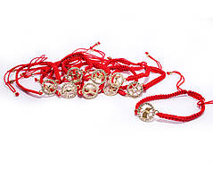 Браслет червона нитка зі знаками зодіаку