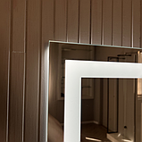 Дзеркало з LED підсвічуванням та сенсорним вимикачем 600 х 800 мм, фото 5