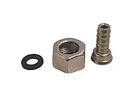 Гайка зі знімним штуцером на газовий балон із лівою різзю 21.8 мм під газовий рукав d9 мм