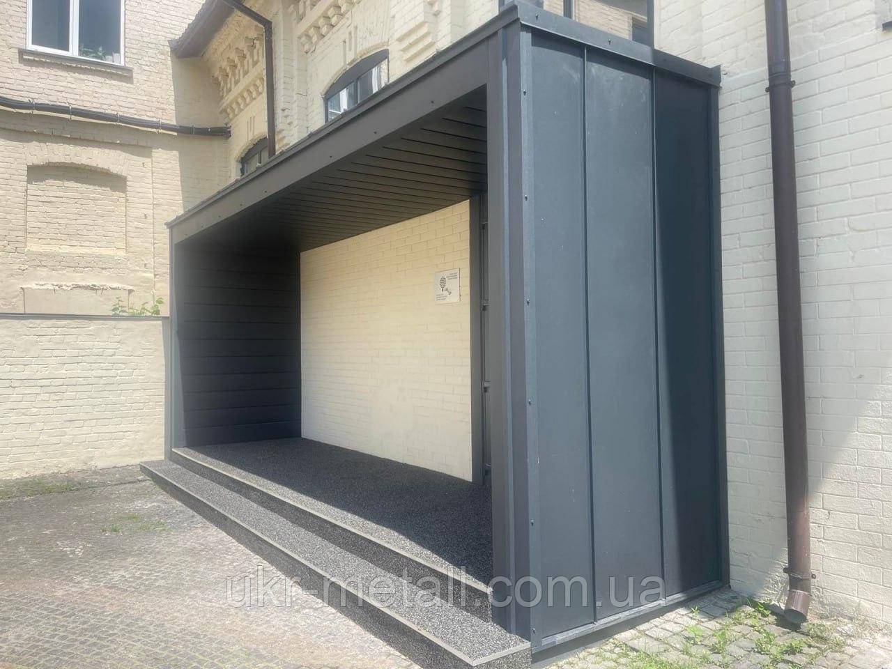 Навіс над входом у сучасному стилі, фото 1