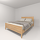 Ліжко двоспальне "Карен" з натурального дерева, фото 2