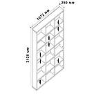 Вертикальний стелаж високий стелаж для декору будинку чи офісу Книжкова полиця роздільник для підлоги з ДСП, фото 9