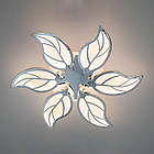 Світлодіодна люстра 105 Вт з пультом управління діммером і підсвічуванням колір каркасу золотий D-9139/6G LED 3color dimmer, фото 3