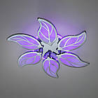 Світлодіодна люстра 105 Вт з пультом управління діммером і підсвічуванням колір каркасу золотий D-9139/6G LED 3color dimmer, фото 5