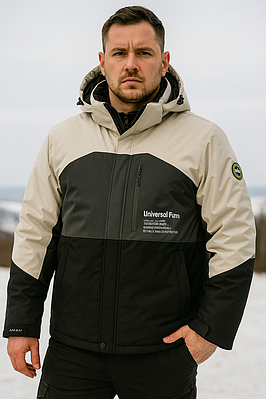 Чоловіча куртка Snow зимова термо мембрана водовідштовхувальна тепла розміри M–3XL,Бежевий,M