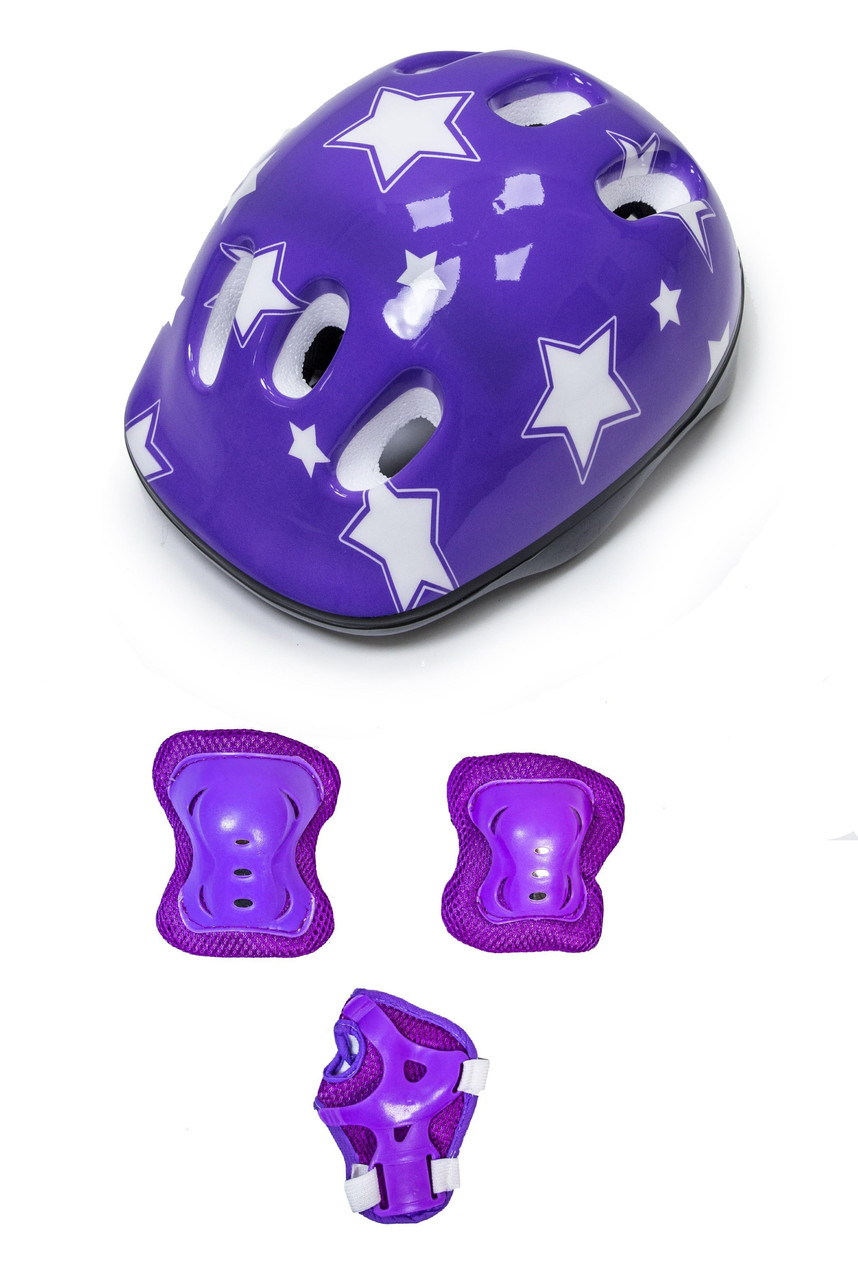 Захисний комплект із шоломом і захистом "Фіолетові Зірочки"