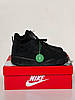 Зимові Жіночі кросівки Nike Air Jordan 4 Retro Black Cat Winter Найк Джордан Блек Кет чорні з хутром Нубук унісекс, фото 7