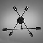 Люстра-підвіс у стилі лофт на 6 ламп E27 колір каркаса чорний D-XL3140-6BK, фото 2