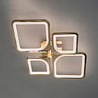 Світлодіодна люстра 72 Вт з пультом д/к та димером колір каркасу золотий D-9171/2+2G, фото 4