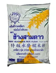 Борошно рисове клейке для моті (mochi) THREE STAR ELEPHANT, Таїланд, 500 г