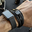 Чорний чоловічий браслет TIGER ROAR 17-19 см (довжина 21 см), фото 2