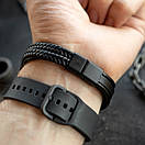 Чорний чоловічий браслет TIGER ROAR 17-19 см (довжина 21 см), фото 4