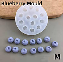 Молд на 12 ягід чорниці, розмір М, для декору свічок/полімерної глини. 1 шт.